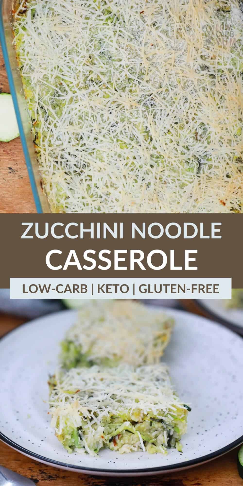 zucchini noodle casserole pinterest image