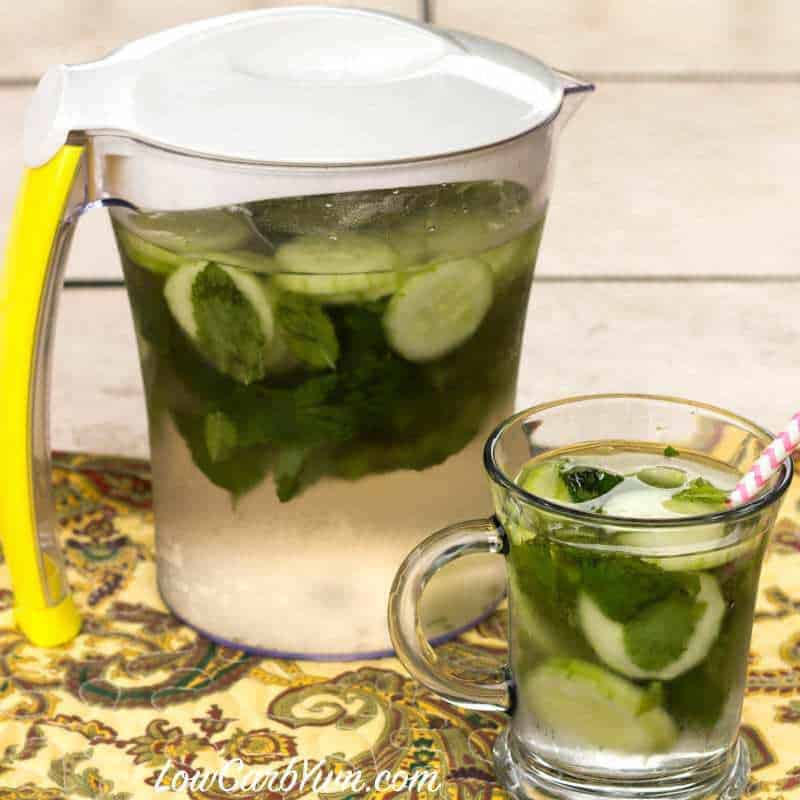 Lemon, Mint, Cucumber and Strawberry Infused Water - Slow The Cook