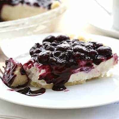 Kein Backen Blueberry Cheesecake Pie