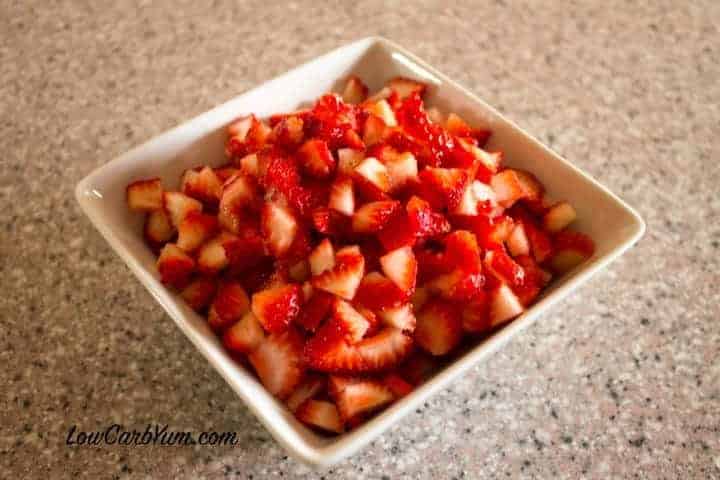 chopped strawberries