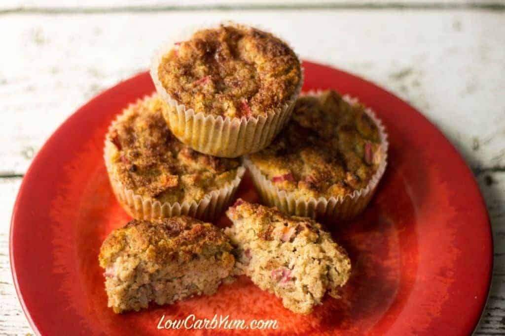 Cinnamon Rhubarb Muffins Gluten Free Low Carb Yum