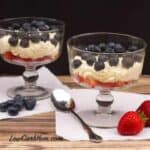 low carb mascarpone cream with berries