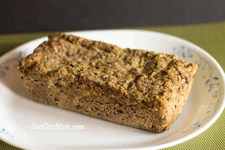 Crock pot zucchini bread cooling on platter