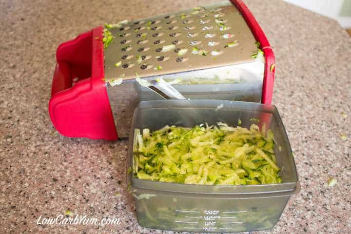 Grated zucchini squash