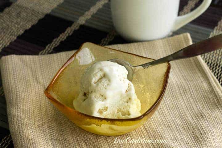 Low Carb Green Tea Ice Cream Spoon Bite