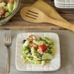 Low carb Greek salad over zoodles recipe