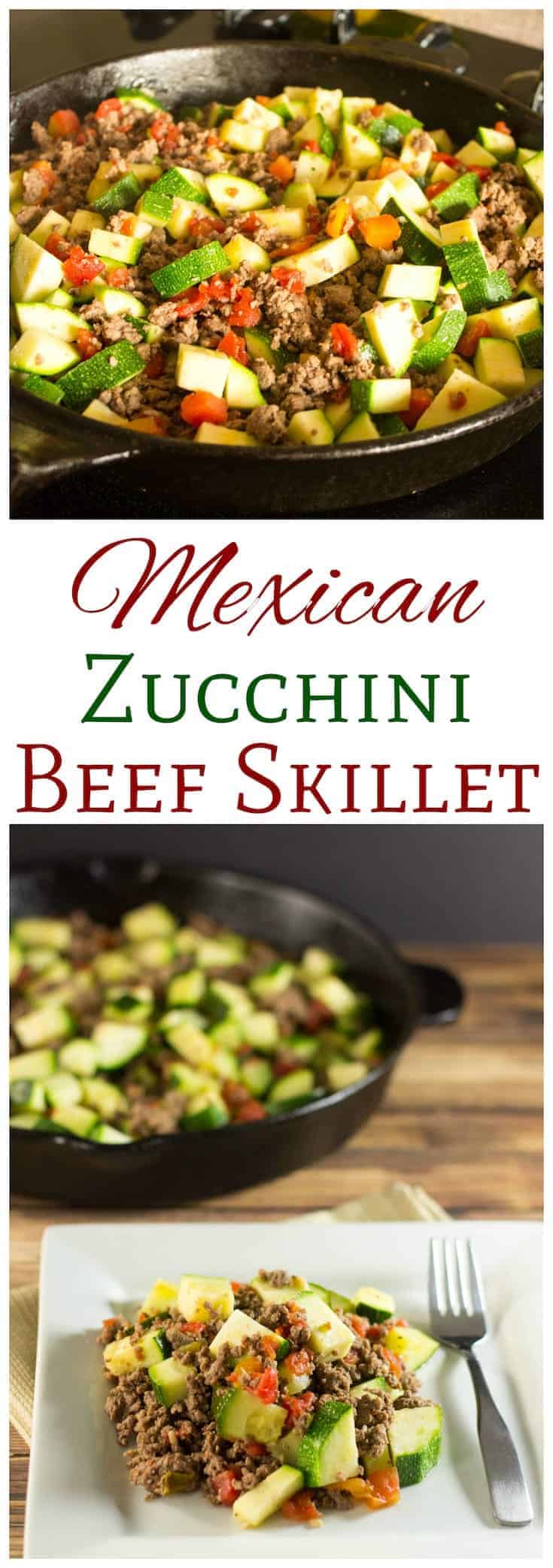 Mexican Zucchini and Ground Beef Skillet - Low Carb Yum