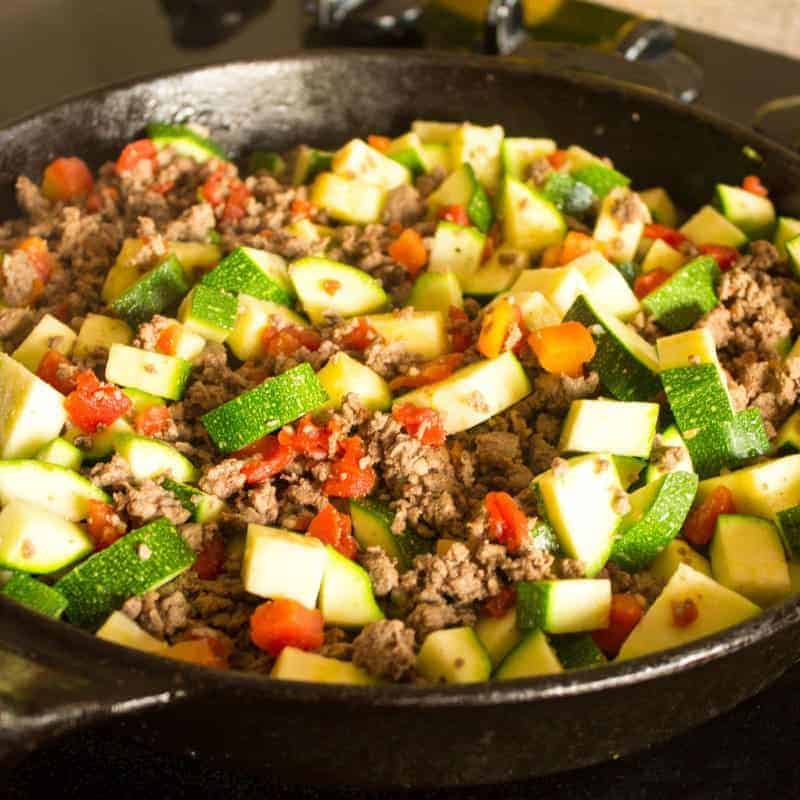 Mexican Zucchini and Beef Skillet | Low Carb Yum