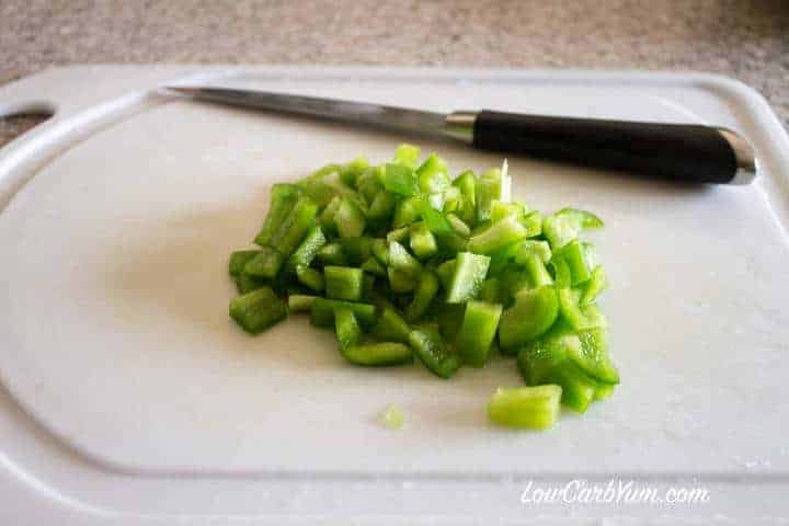 chopped green pepper