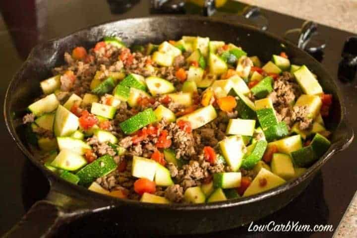 Mexican Zucchini and Beef Skillet  Low Carb Yum