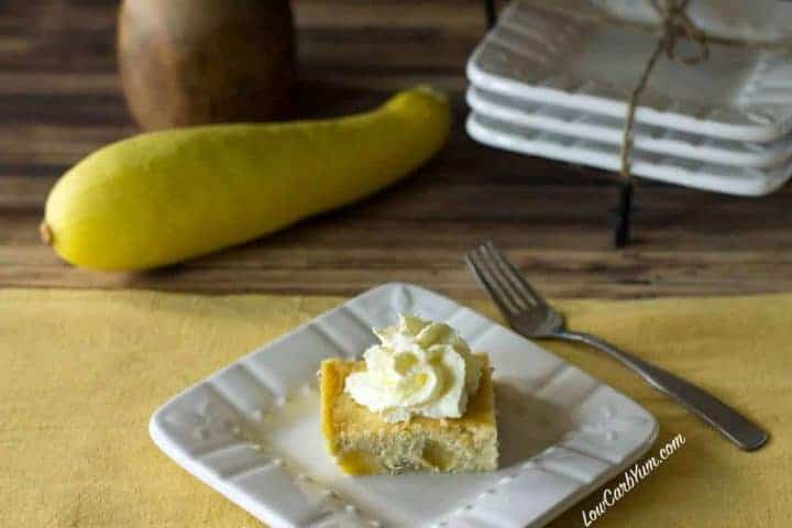 Low carb yellow squash custard cake recipe