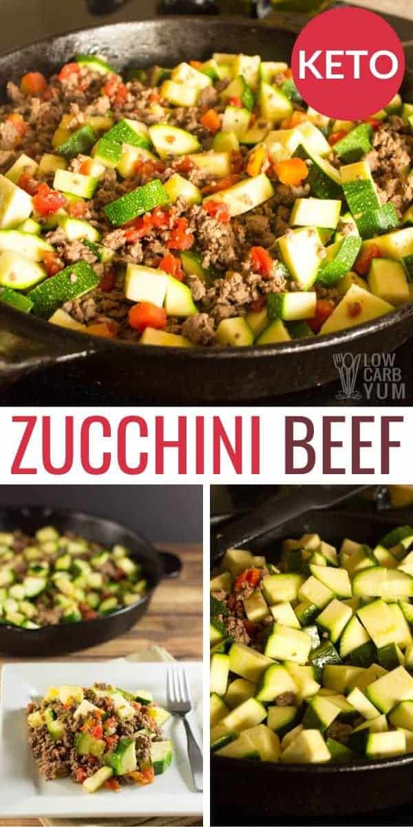 Mexican Zucchini and Ground Beef Skillet - Low Carb Yum