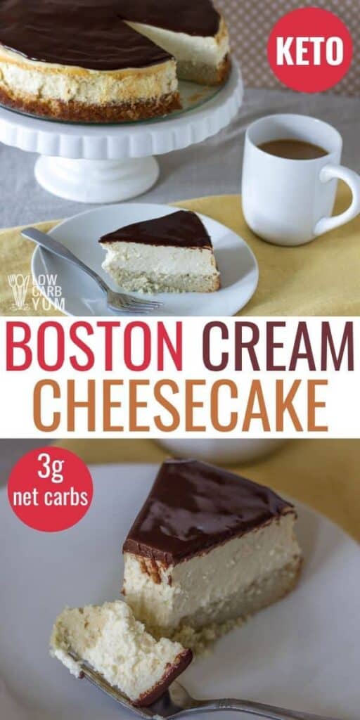 Boston cream cheesecake keto