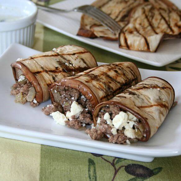 Eggplant Lamb Rolls