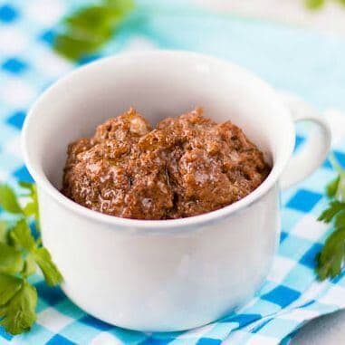 Salsa meatloaf in a mug