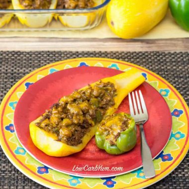 Taco Stuffed Peppers and Yellow Squash