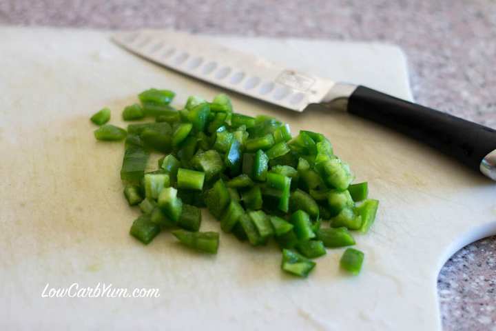 chopped green peppers