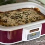 Crock-Pot ground beef eggplant casserole cooked