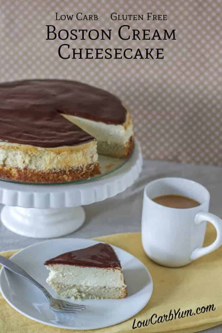 Boston Cream Cheesecake - Low Carb and Gluten Free | Low Carb Yum