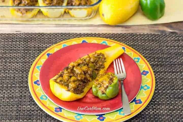 gluten-free low-carb taco stuffed yellow squash