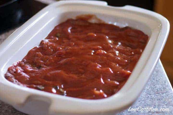Ground beef tomato sauce casserole crock pot
