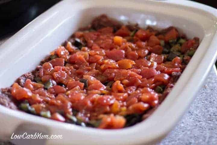 Crock Pot Ground Beef Eggplant Casserole - Low Carb Yum