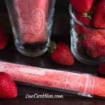 low carb strawberry freezer pop popsicles
