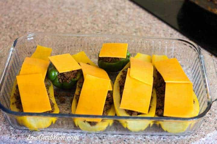 low-carb taco stuffed yellow squash cheese