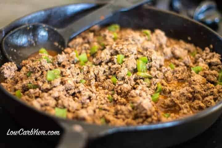 taco stuffed yellow squash meat skillet