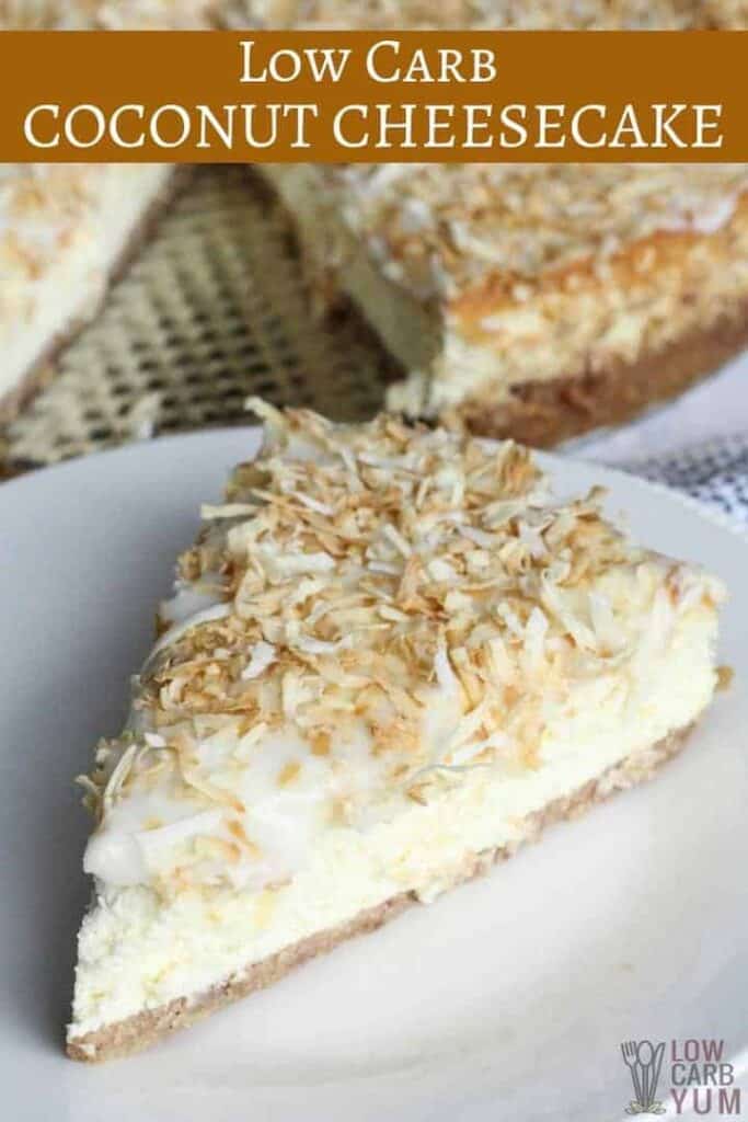 Low Carb Coconut Cheesecake Hero Shot