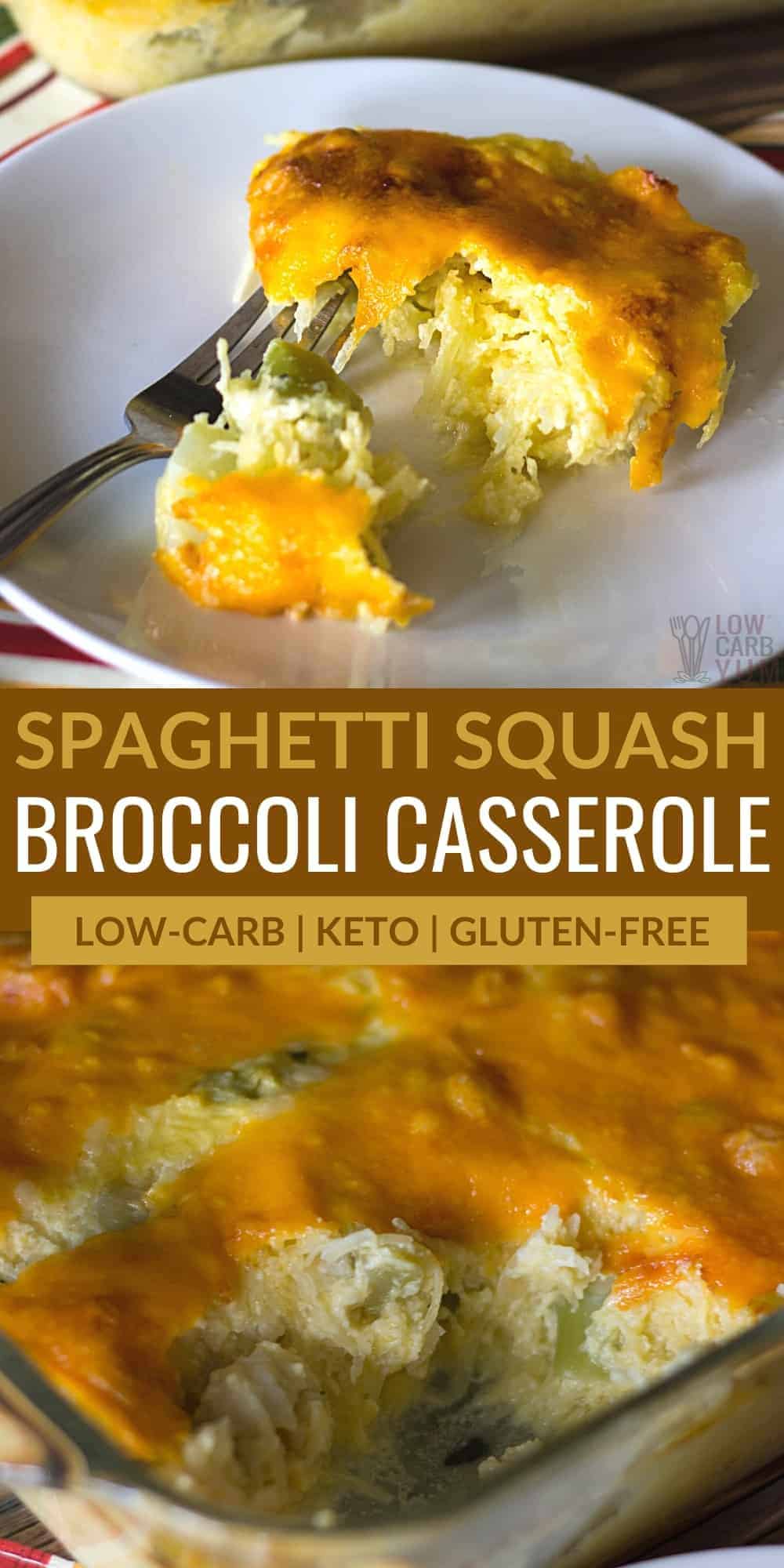 spaghetti squash broccoli casserole pinterest image