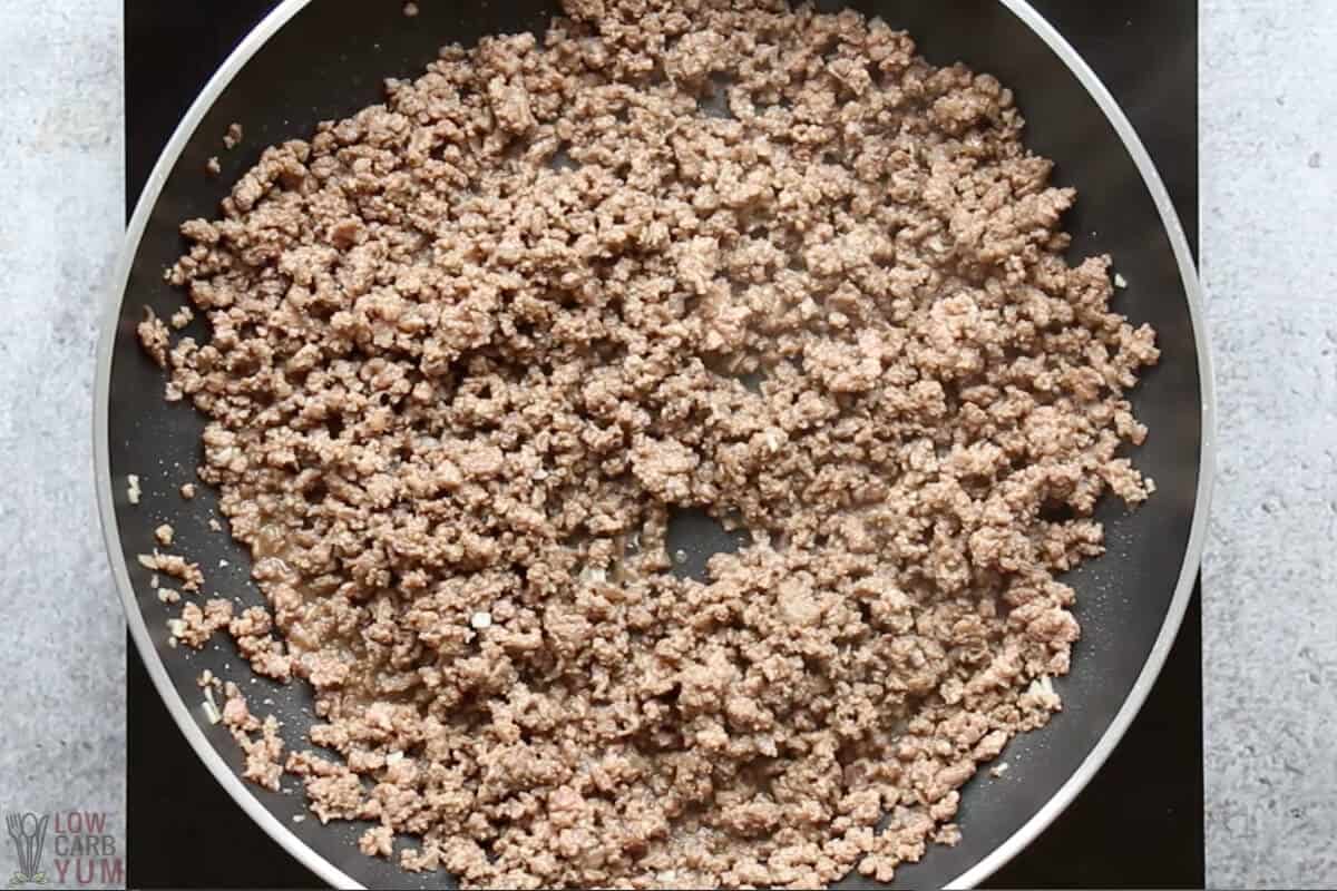 browned ground beef