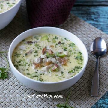 Cream of Chicken Soup with Bacon and Mushrooms