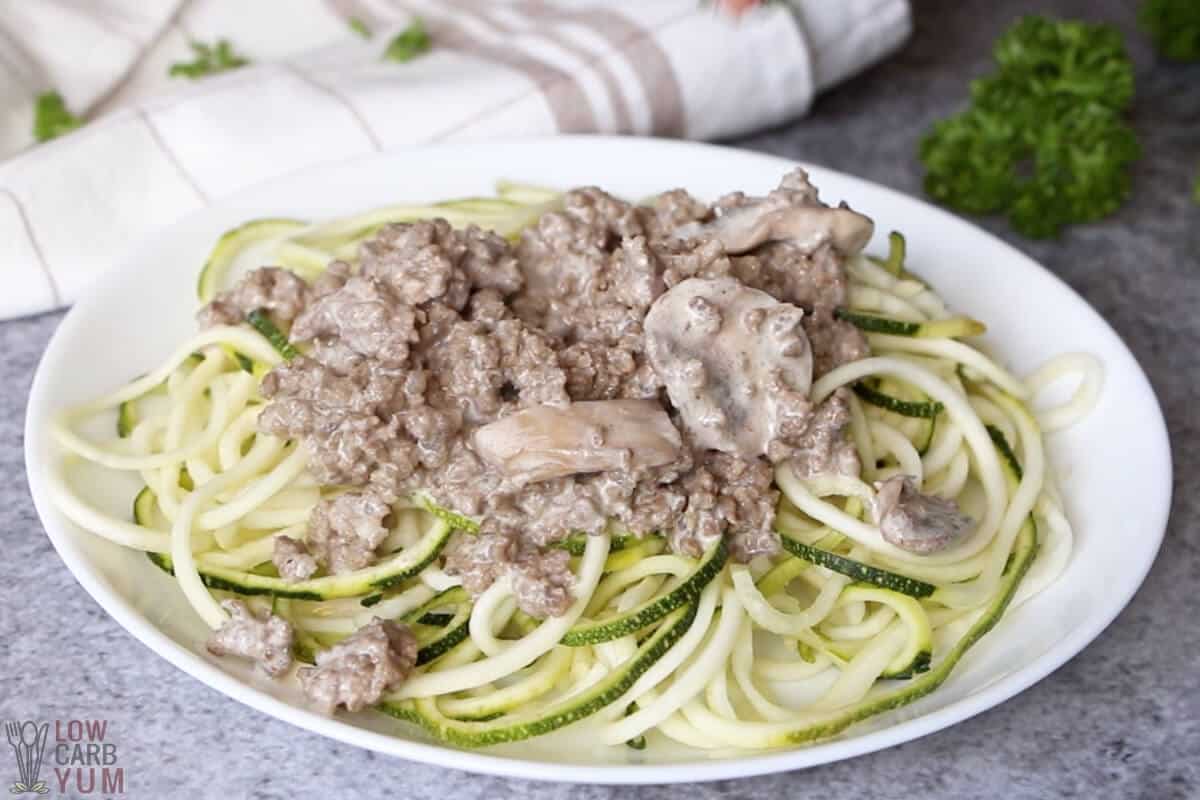 keto beef stroganoff