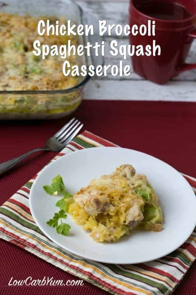 Chicken Spaghetti Squash Casserole | Low Carb Yum