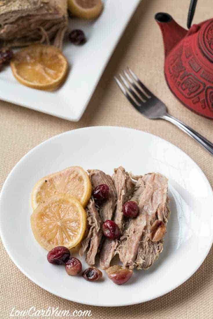 Low Carb Gluten Free Crock Pot Cranberry Pork Roast