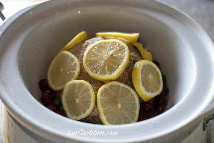 Low Carb Gluten Free Crock Pot Cranberry Pork Roast