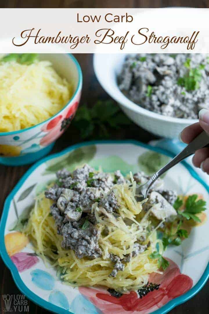 Hamburger Beef Stroganoff (Low Carb, Keto, Gluten Free) | Low Carb Yum