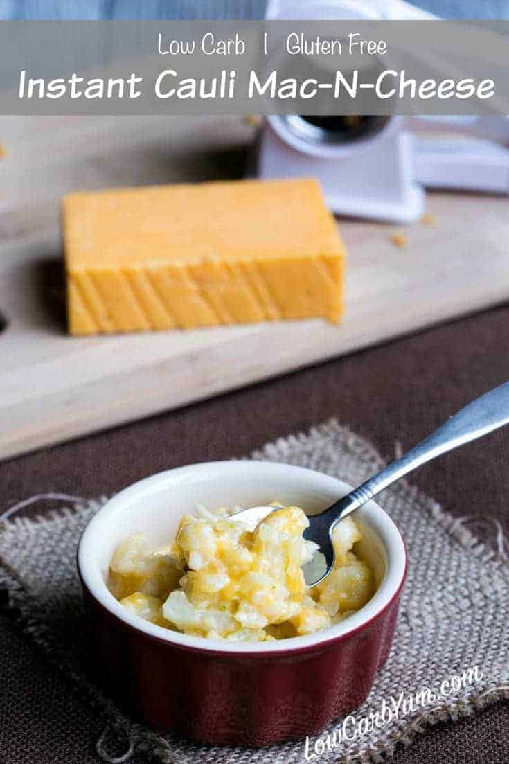 instant low carb cauliflower mac and cheese recipe