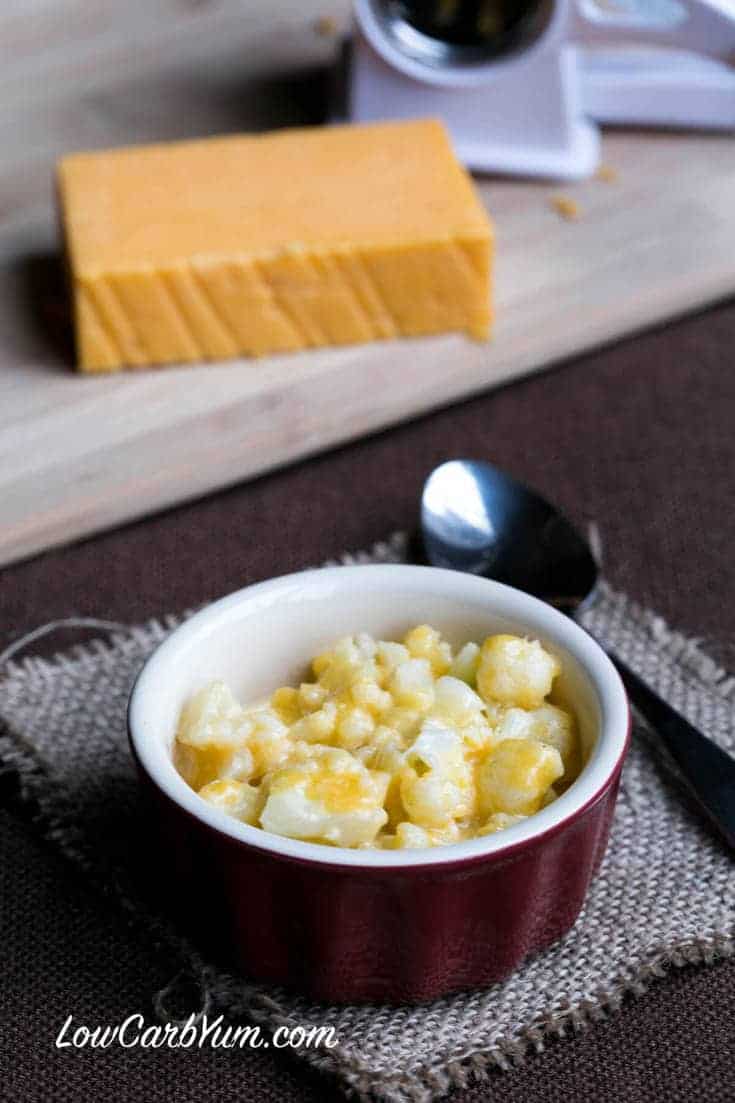 Instant low carb gluten free cauliflower mac and cheese