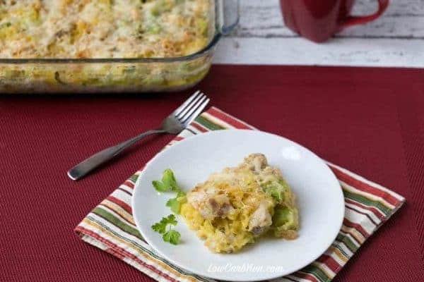 Chicken Spaghetti Squash Casserole - Low Carb Yum