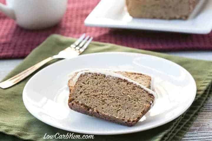 low carb gluten free frosted gingerbread bread