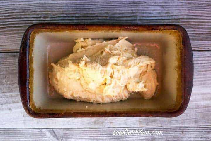 batter in loaf pan