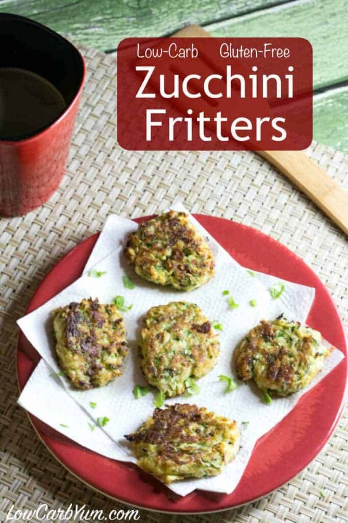 Low carb gluten free zucchini fritters
