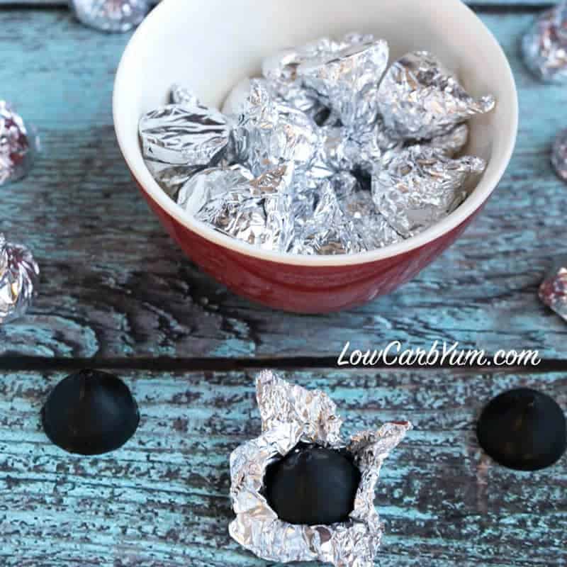 low carb candy hershey's kiss inspired