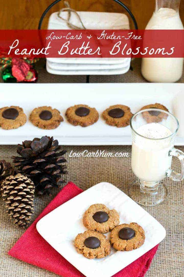 Flourless Peanut Butter Blossoms with Homemade Kisses! {Low Carb, GF} -  Inspector Gorgeous