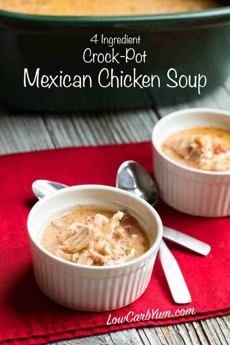 Low carb crock pot Mexican chicken soup