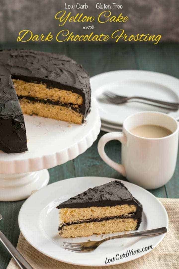 Low carb dark chocolate frosting yellow cake recipe