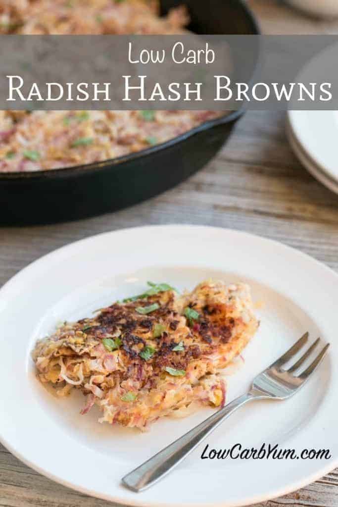 Shredded radish low carb hash browns