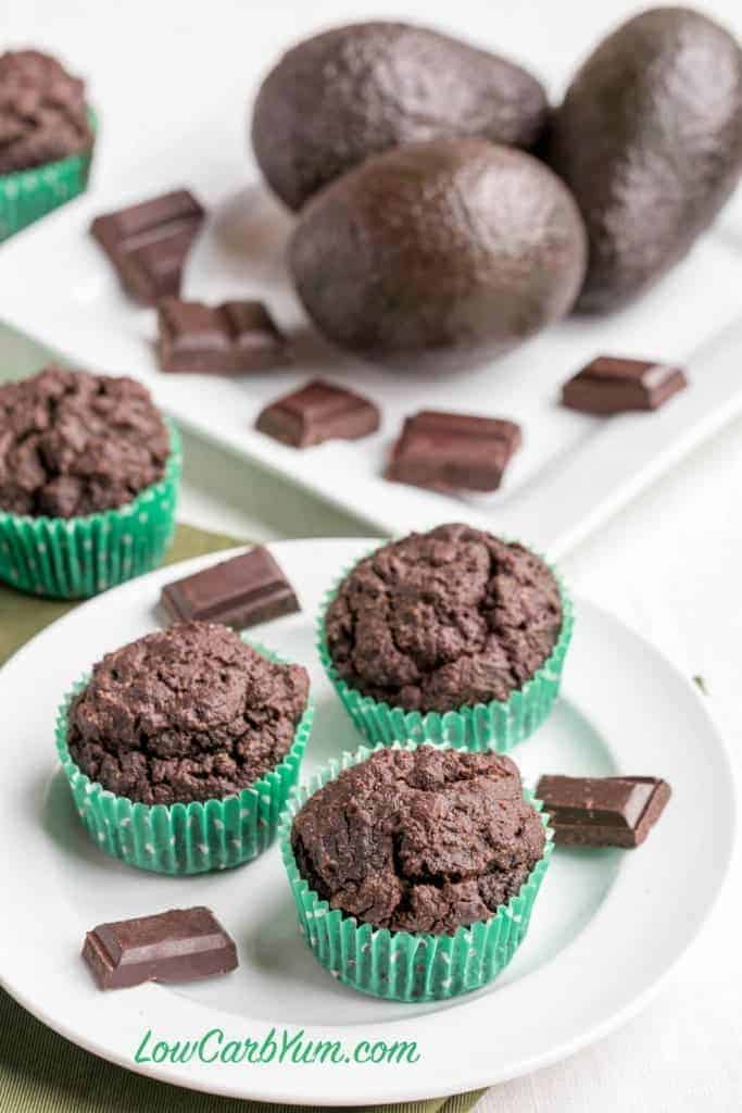 Low carb double chocolate muffins from The KetoDiet Cookbook